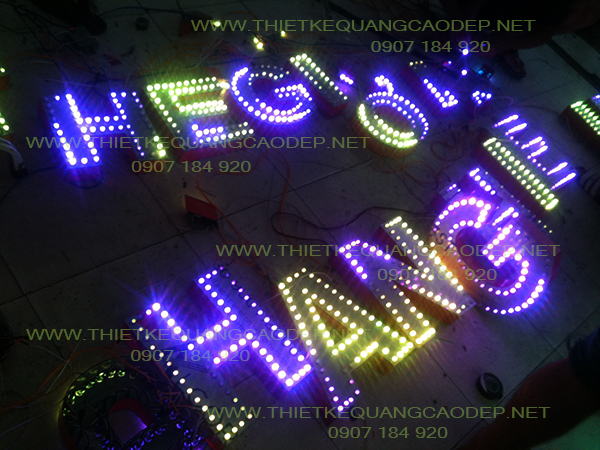 Chữ nổi Full color