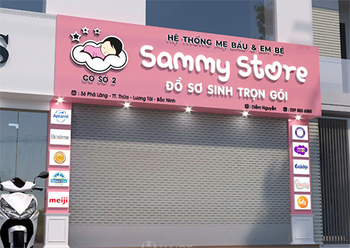 Bảng hiệu Shop Mẹ Bầu và em Bé
