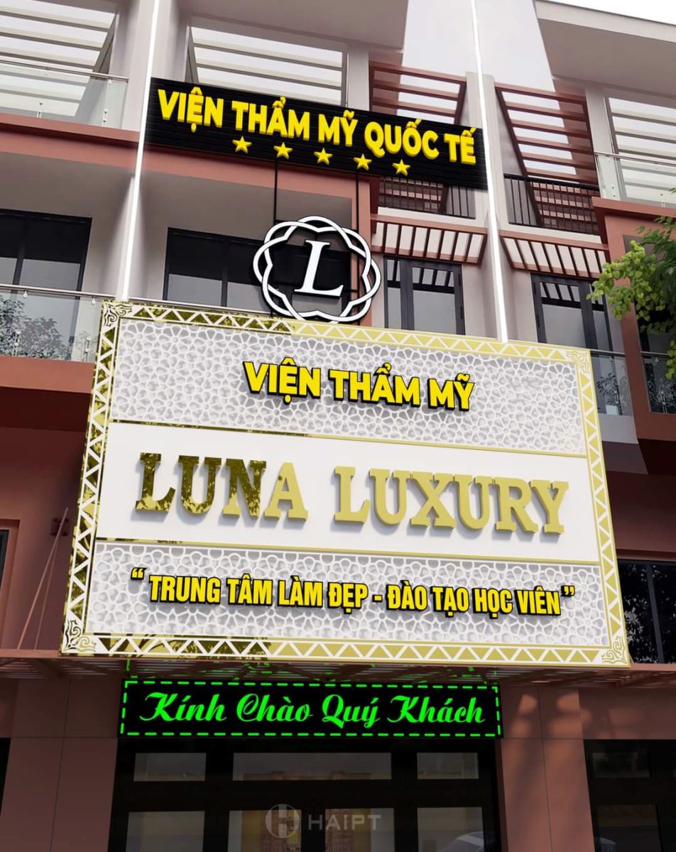 Bảng hiệu Viện Thẩm Mỹ LUNA LUXURY