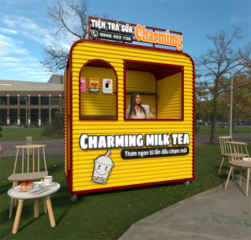 Quầy TIỆM TRÀ SỮA DI ĐỘNG CHARMING