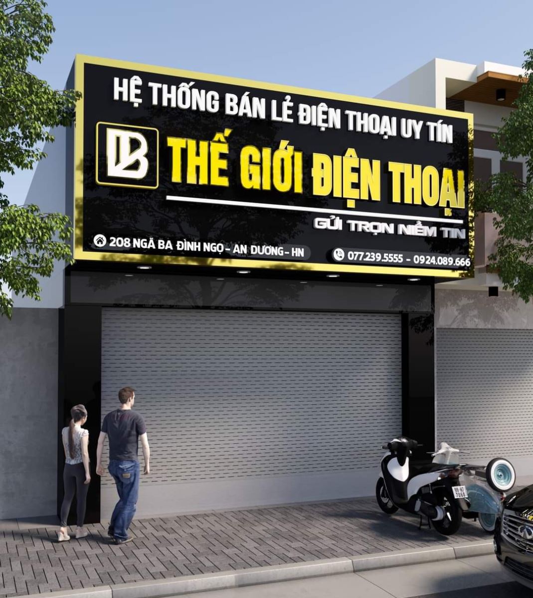 Bảng hiệu cửa hàng điện thoại