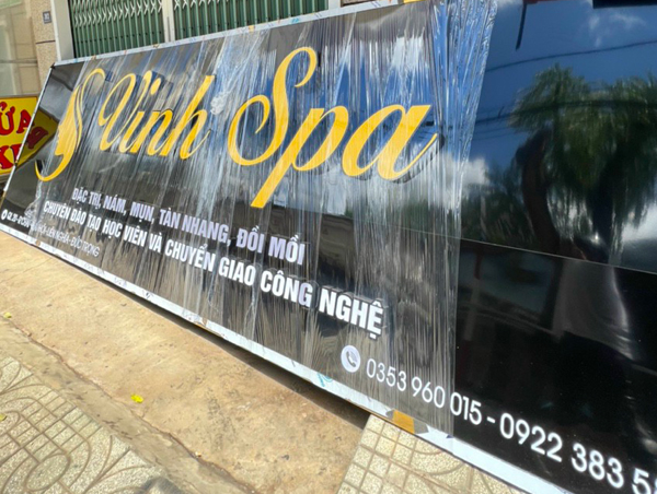 Bảng hiệu Quảng cáo Vinh Spa