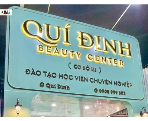 Bảng salon Tóc nền Xanh lam
