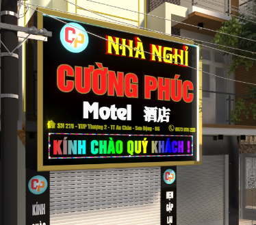 bảng hiệu Khách Sạn nhà Nghỉ cường phúc