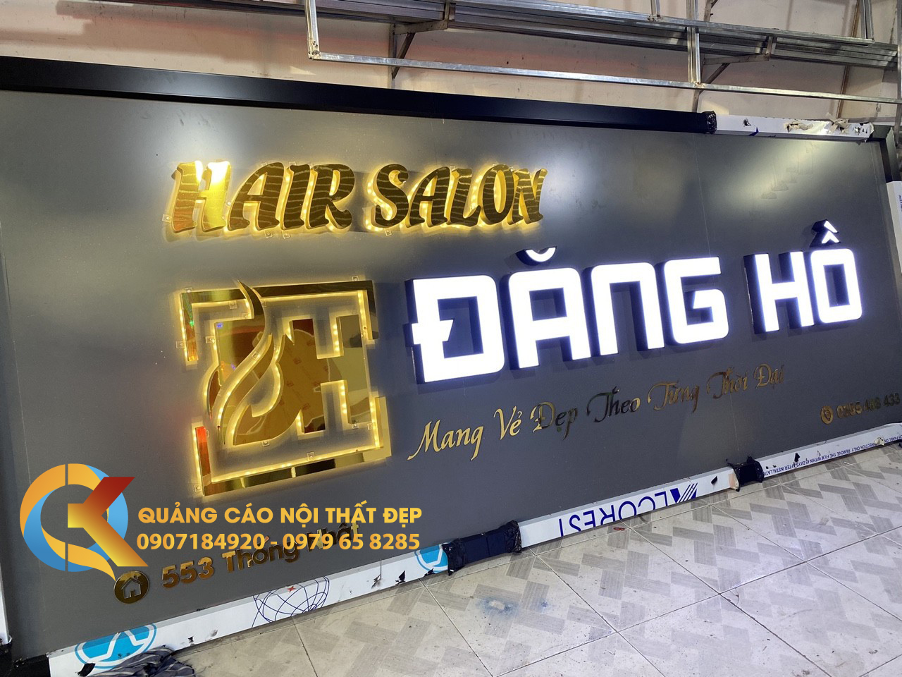 Bảng hiệu salon Tóc Đẹp