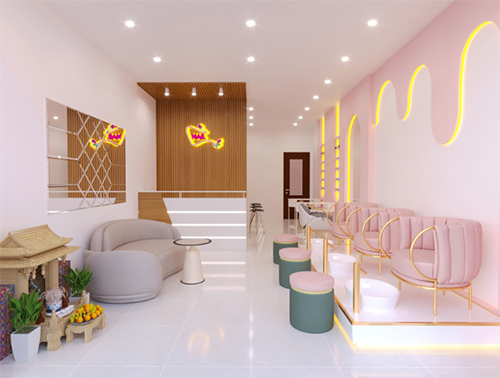 THIẾT KẾ SHOP NAIL ĐẸP BĂNG DI